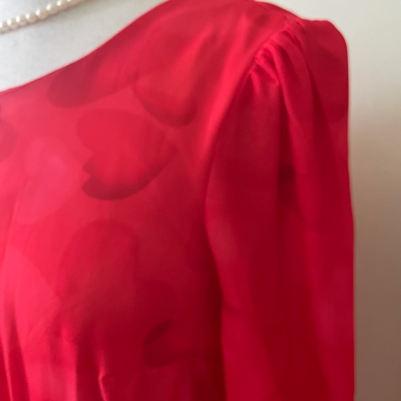 Red Hearts Long Dress, Size M - Picture 6 of 15